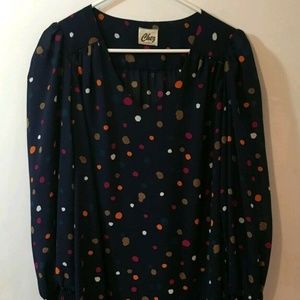VTG Chez California Polkadot VNeck Dress